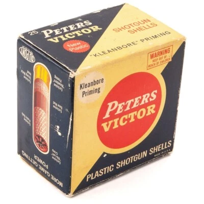 Exhalant Peters Victor Shotgun Shells 16 GA Kleanbore Priming Empty BOX Vintage - Image 1 of 4