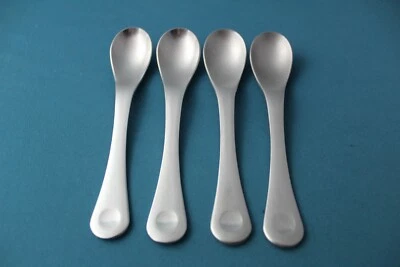 4 Teaspoons Robert Welch PENDULUM Stainless Satin Modern 6 3/8" - Image 1 of 4