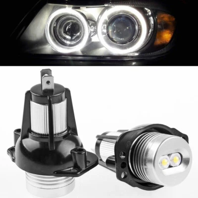 2x E90 E91 6W LED Angel Eyes LED Ring Bulbs White Halo for BMW 3 Series 2006-08 Foto 1 de 4