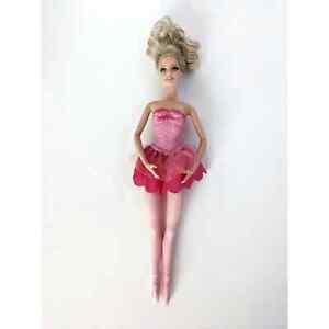 Poupée ballerine Barbie ballet danseur Mattel 2011, cheveux blonds, jupe tutu rose
