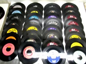 50's Vintage Lot 45 45rpm Records w/ "PLATTER PAC'' Case Classic R&R Stars. - Picture 1 of 12
