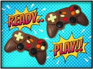 Weibler Confiserie Edelvollmilch Geschenkpackung Doppel Game Controller 140g