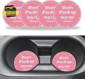 Car Coasters for Cup Holders, 4Pcs Universal Non-Slip Bling Cup Holder Coaster, - Picture 1 of 6