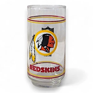 Vaso promocional móvil de vidrio vintage de los Washington Redskins de la NFL de los años 80 coleccionable - Imagen 1 de 4