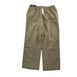 Alfred Dunner Petite Pants Women Size 14P Elastic Waist NEW Pull On Cashew 1-26 - Picture 1 of 10