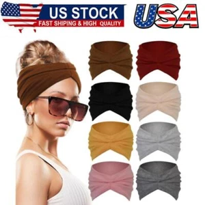 Wide Headbands For Women Fashion knot Headband Boho Head Bands Women’s Hair Band - Picture 1 of 6