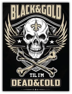 New Orleans Saints NFL schwarz und gold Autoaufkleber Aufkleber - 3" oder 5" - Bild 1 von 1