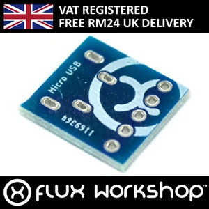 5 Stck. USB Micro Stecker Breakout Board 2,54 mm Prototyp Debug Flux Workshop - Bild 1 von 6