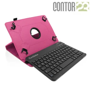 Schutzhülle + Bluetooth-Tastatur in PINK für 10.1" Huawei MediaPad M5 Lite 10 - Bild 1 von 10