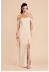 Birdy Grey "Mira" Convertible Dress Chiffon Champagne - Picture 1 of 6