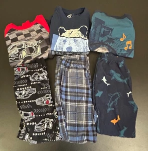 Pajama Graphic Print Pant Long Sleeve Shirt Set Lot of 3 Boy Youth Sz S 6-7 - Picture 1 of 23