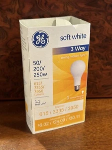 GE Soft White - 3 Way - Light Bulb - 50/200/250 - A21 - Picture 1 of 4