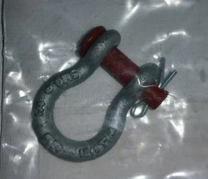 Crosby 1018017 Kohlenstoffstahl G-213 Rundstift Anker Schäkel, verzinkt, 1/2 Tonnen  - Bild 1 von 2