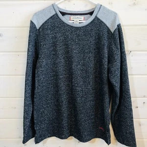 Tommy Bahama Mens Sweatshirt Adult Medium Heather Gray Relax Fleece Logo Causal - Picture 1 of 6