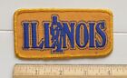 Illinois patch brodé jaune bleu lettrage épelé souvenir