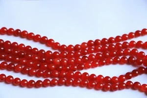 Red Orange carnelian round beads, Carnelian Gemstone Beads, 10mm, 13.5'' - Picture 1 of 4