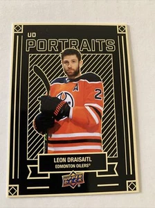 Leon Draisaitl 2022-23 Upper Deck Series 1 UD Portraits Insert #19 Oilers - Picture 1 of 2