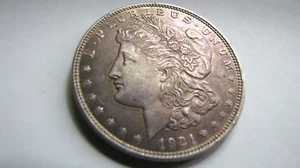 1921-P Morgan Silber Dollar 1 $ vz schöne volle Tönung Philadelphia Münze - Bild 1 von 4