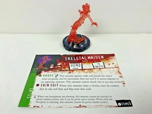 HorrorClix Game Demo *Skeletal Maiden 5* Card & Figure Clear Monster Token Piece - Picture 1 of 6