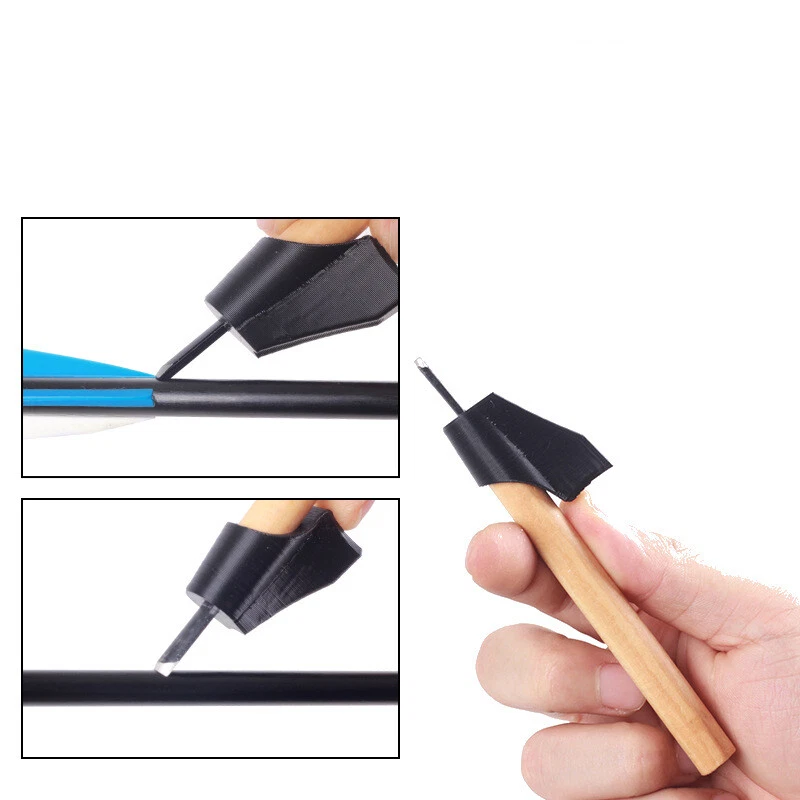 Raspador de plumas de flecha de tiro con arco herramienta removedora de paletas de plumas de eje de flecha limpio Foto 1 de 4