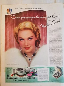 1937 Richard Hudnut Make-Up Cosmetic Madeleine Carrol Walter Wanger  Original Ad - Picture 1 of 1