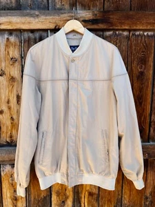 Chaqueta Bomber Vintage Par Four Beige Ligera con Cremallera XL Alta  - Imagen 1 de 9