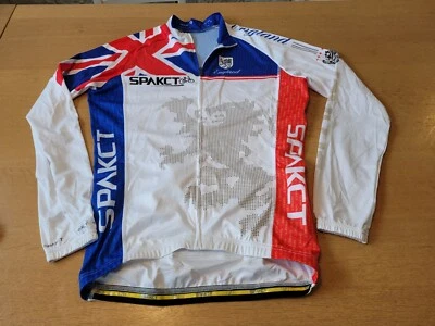 CHAQUETA DE CICLISMO SPAKCT England camiseta jersey camiseta maglia talla L Foto 1 de 3