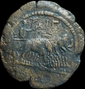 Trajan EGYPT Alexandria AD 98-117. Æ Drachm.Quadriga Elephants RY 13 AD 109/10 - Picture 1 of 2