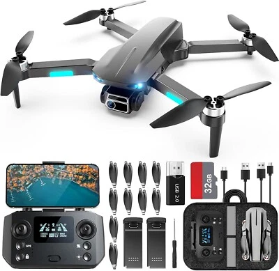 Drone With HD 4K Camera RC Foldable Quadcopter WiFi W/ Remote Control Follow me - Image 1 of 4