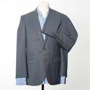 Traje TIGER OF SWEDEN Nedvin Gris Lana Ojo de Pájaro EU50 US40 Ropa Clásica para Hombre - Imagen 1 de 9