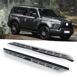 Running Board fits for Lexus GX550 2024 2025 Side Step 2PCS NerfBars Silver Edge - Picture 1 of 3