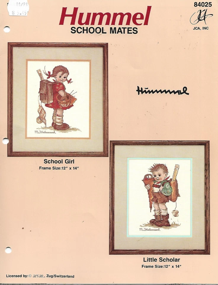 Hummel School Mates - Cross Stitch Instruction Booklet - Image 1 of 1