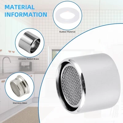 HIBBENT 4 PCS Faucet Aerator, Kitchen Sink Aerator Faucet Filter with Solid Brass Shell