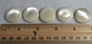 5 Vintage 22 mm Shank Mother of Pearl Buttons - Picture 1 of 2
