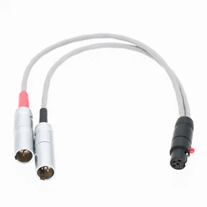 Mini-XLR 5-pin TA5F to Dual small-XLR TA3M 3-pin 8” L2B2AT Insert/Splitter cable - Picture 1 of 6