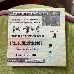 David Bowie ticket Wembley Stadium 19 June 1987 Glass Spider tour - Picture 1 of 2