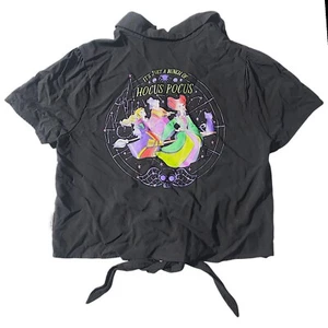 Disney Her Universe Women Large Hocus Pocus Tie Front Shirt Sanderson Sisters - Picture 1 of 9