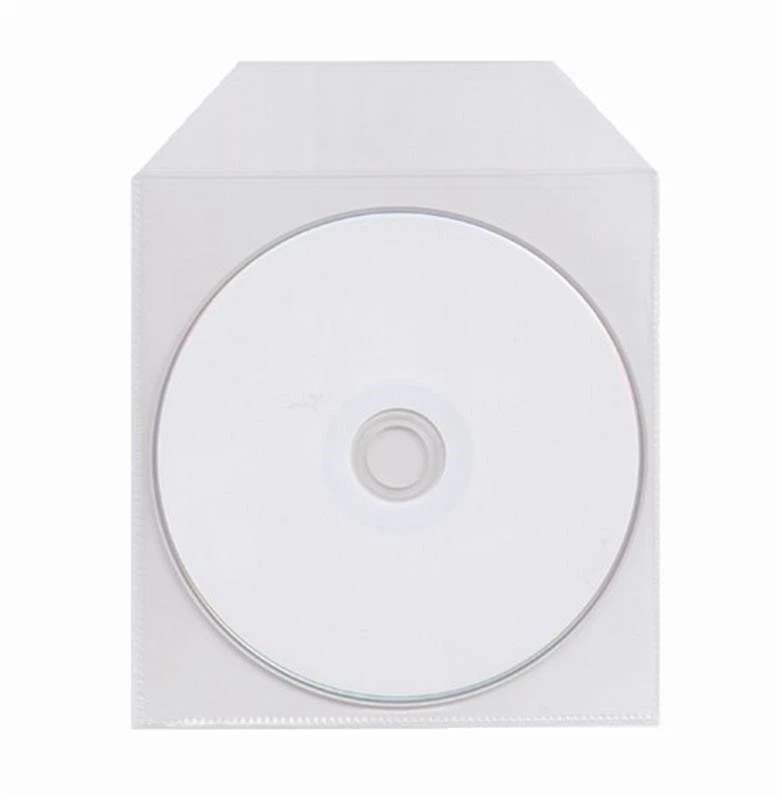 Sobre de bolsa de plástico grueso transparente de 50 CPP con solapa para medios de disco CD DVD Foto 1 de 1