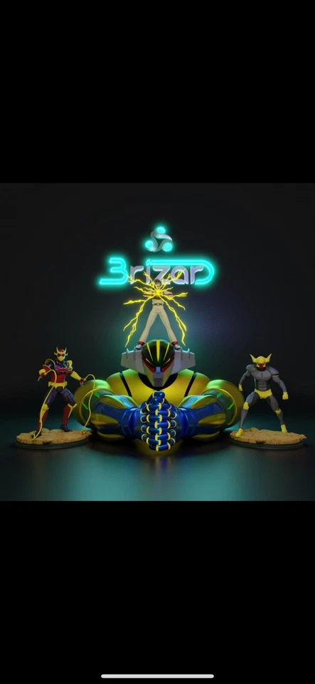 ACTION FIGURES 3D in Resina Hiroshi Shiba.. JEEG ROBOT D’acciaio, da colorare - Imagen 1 de 1