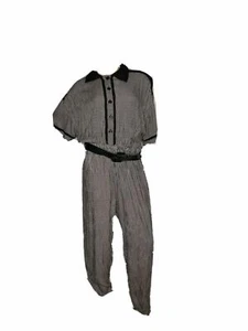 Adolfo Collectibles | Women's Black & White Collared Checkered Romper (Size: XL) - Picture 1 of 4