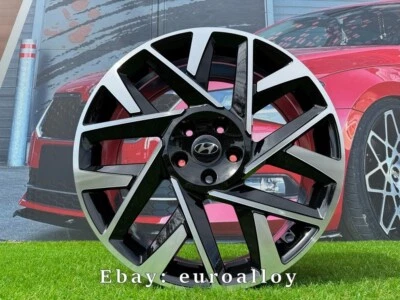 4X 18 Inch 5X114.3 Hyundai Tucson Style Noir Poli Roues : Pour Ioniq - Photo 1/4