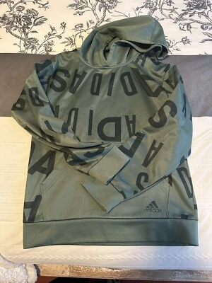 Moletom com capuz Adidas masculino estampa verde tamanho M - Imagem 1 de 2
