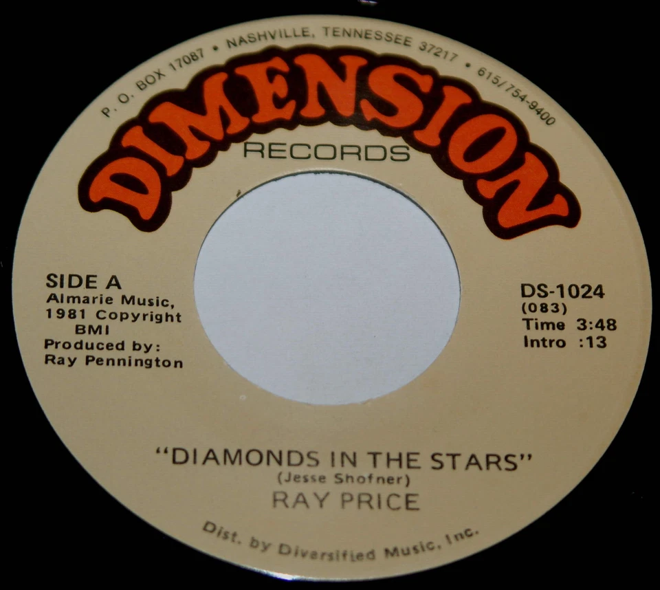 Ray Price 45 Diamonds in the Stars / Grazin' In Greener Pastures - Image 1 of 1
