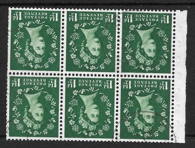 GB INVERTED WATERMARK BOOKLET PANE1955 SG542Lwi  VERY FINE USED - Image 1 of 2