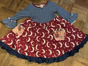 Wildflowers Size 6 Cosmic Crush Dress Pocketful of Wonder Blue Moon Stars - Picture 1 of 5