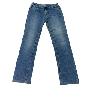 Gymboree Girls Sz 12 Gymboree Medium Wash Straight Leg Denim Jeans Adjust Waist - Picture 1 of 11