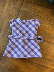 American Girl 18" bambola vestito carino e a quadri viola cravatta cintura vestiti - Foto 1 di 3