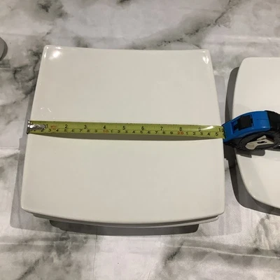 M & S Marks & Spencer SQUARE ( Similar toAndante)Square, White Dinner Plates X 3 - Image 1 of 4