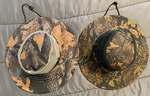 2er Set NEU Camouflage leichte Netz Mütze Jagd Angeln Wandern Camping Baum Blatt - Bild 1 von 5
