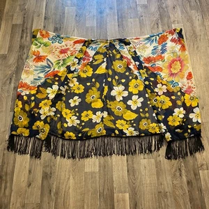 Kimono mit Blumenmuster und Fransenunterteil Schwimmen Überziehen Cardigan Einheitsgröße - Bild 1 von 6